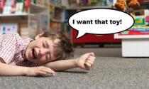 Crying for toy
